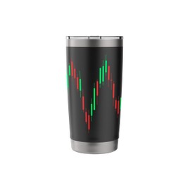Trader Heartbeat Heart Stock Market EKG Forex I Love Trading Stainless Steel Insulated Tumbler
