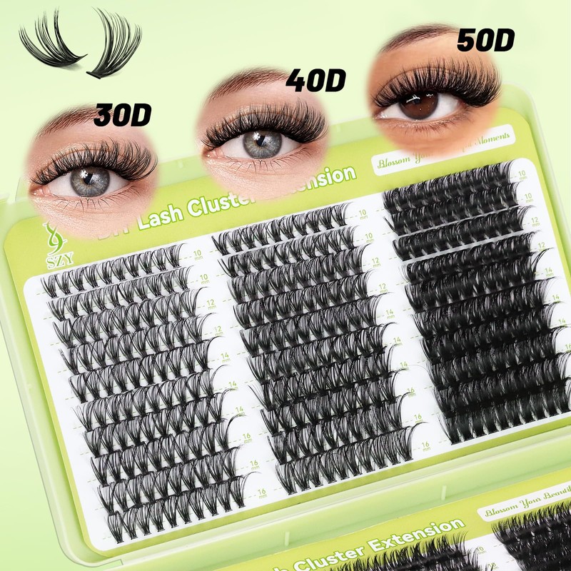 Lash Clusters Kit 570pcs 6 styles 30D-100D D Curl Individual
