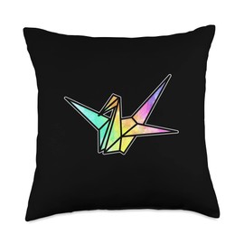 Origami Crane Bird Japanese Art Folding Paper Lover Throw Pillow