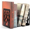 KISHNELL Soporte Sujeta Libros Decorativos De Metal 2 Piezas Modernos