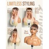 GORGIUS Straight Glueless Wig with Bangs Ombre Peach Pink Layered