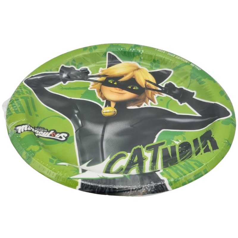 BeenSmile, Cat Noir 8 Plates 18 cm Disposable Plates for