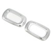 Pair Side LED Marker Light Covers Chrome Bezels Waterproof Heat