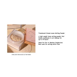 Beauty Creations Loose Setting Powder Long Lasting Minimizes Pores and Fine Lines Translucent Dream