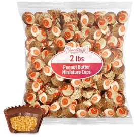 Peanut Butter Miniature Cups, 2lb Pack of Peanut Butter Cups Bulk, Perfect ReesCups for Stocking, Dessert Toppings, Party Favors and Gift Baskets, Ideal for Gifting or Everyday Enjoyment
