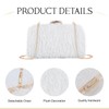 SUKUTU Feather Evening Bag for Women Shoulder Acrylic Box Bag