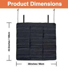 Large Rear Bumper Protector for Cars 38 x 42.5 inches Universal Foldable Bumper Guard from Scratches from Suitcases Pets fits for Cars SUVs Trunk Black