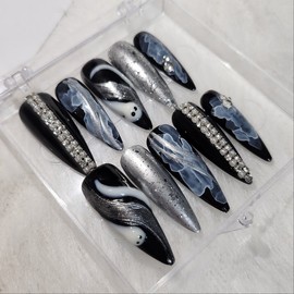 [Handmade nail tips] shhhe... - Coffin Egg / [수제네일팁] shhhe... - 코핀에그