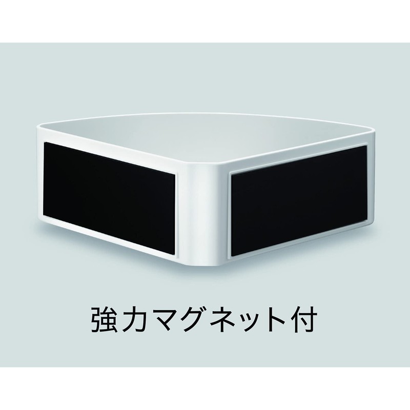 Asbel Bath Bathroom Lux MG Corner Rack (Magnet) White 12.2