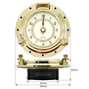 THALASSA 3.8" Brass Ship Porthole Clock – Waterproof Marine Timepiece