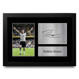 HWC Trading FR A4 Robbie Keane Tottenham Hotspurs Spurs Gifts Printed Signed Autograph Picture for Fans and Supporters - A4 Framed