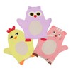 FRCOLOR 3Pcs Bath Scrubber Cartoon Animal Shower Mitts for Gentle