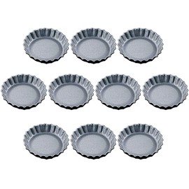 Shimotori Seisakusho D-030 Black Figure, Tart Shape, 3.1 inches (8 cm), Made in Japan, Set of 10