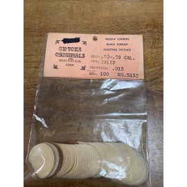 100 OX YOKE Oiled Shooting Patches .015 Thick 50-59 Caliber #5152