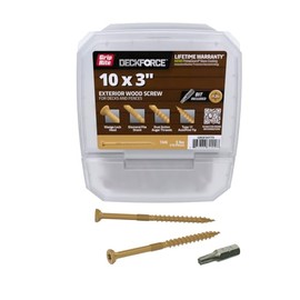 Grip-Rite GRDF3STT5 DeckForce #10 x 3 Nano Coated Wood Screws, Tan, 5lb Box