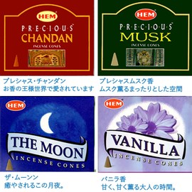 HEM Company Made in India Cone Type Incense, 12 Different Fragrances, Total of 120 Boxes (Assortment Set) Includes Booklet to the World of Incense