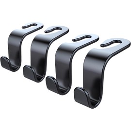 Viaplser Car Headrest Hooks for Purses and Bags Set of 4 Automotive Seat Back Organizers 45lbs Weight Capacity Car Interior Accessories Men Women Gifts Black