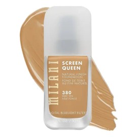 Maquillaje Milani Screen Queen Foundation 380 Deep Tan