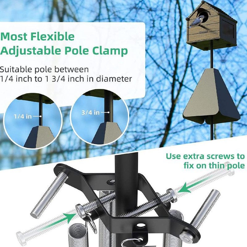 Squirrel Baffles for Bird Feeder Plastic Pole Mounting Squirrel Proof