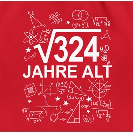 Shirtracer - Gym Bag Backpack - 18th Birthday - (Root 324) Eighteen Years Old White, 3 Red