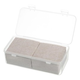 uxcell Non Slip Furniture Pads, 64Pcs Square Furniture Grippers Self Adhesive Furniture Feet Anti Scratch Chair Leg Felt Pads for Protecting Hardwood Floor, Beige 42mm/1.65"