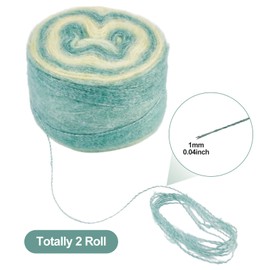 2 Rolls Gradual Silk Mohair Yarns for Hand Knitting Colorful Handmade Crochet Yarns Soft Cashmere Yarn for Weaving Blanket Pillows DIY Scarf Sweater Crafts 1mm