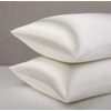 Lanest Housing Satin-Silk Pillowcase Queen, White Satin Pillowcase for Hair