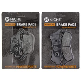 NICHE Brake Pad Set for Honda CBR250R ABS 06435-KYJ-901 06455-KYJ-911 Front Rear Semi-Metallic