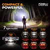 Foxelli LED Headlamp Flashlight for Adults & Kids, Running, Camping,