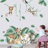 SMAOSTORE Forest Animals Elephant Monkey Vine Banana Leaf Sticker Stylish