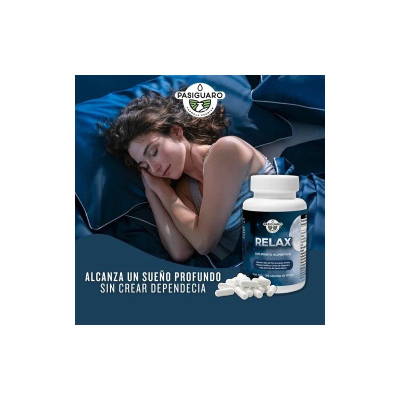 Pastillas Naturales Dormir 100 Cápsulas Pasiflora Valeriana