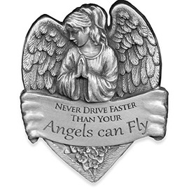 AngelStar 15731 Metal Visor Clip, 2-1/2-Inch, Never Drive Faster Than Your Angel Can Fly