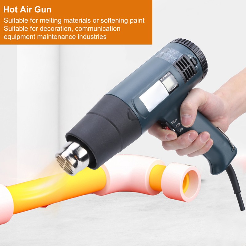 Electronic Hot Air Gun Adjustable Plastic Temperature Industrial Tool GJ-9A20LCD
