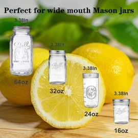 Stainless Steel Mason Jar Juicer Lid for 3.38 Inch Wide Mouth Mason Jar.Hand Squeezer Top for Citrus Lemon Orange Reamer Manual Hand Juicer Jar Lid 1Pack