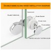 KASHBSAB 2pcs 180 Degree Heavy Duty Cabinet Hinge Frameless Shower