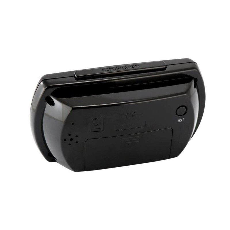 Kunststoffwecker MPM - Wecker, Wiederholungsalarm, Funkgesteuert, Licht, Thermometer, Datum/Tag, Wecker