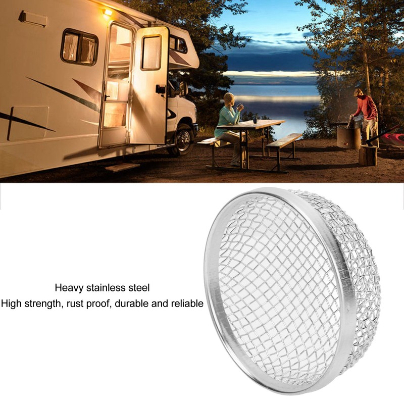 2Pcs RV Furnace Vent 2.8in Round Stainless Steel Flying Bug