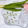 30Pcs Green Press on Nails Medium Almond Fake Nails with