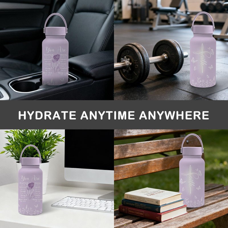 Christian Gifts for Women, 25 oz Stainless Steel Water Bottles