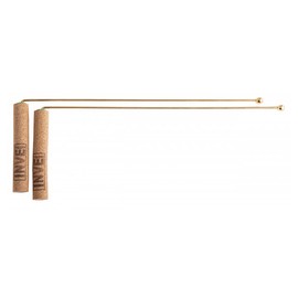 Berk Dowsing rod with cork handle and gold plated ball ends
