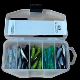 ATX Lure Company Muddy and Clear Water Kits - Colour: Clear, Style: 2" Wicked Shad, Lead Heads: 1/16