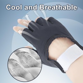 CubePlug Boys Girls Non-Slip Cycling Gloves Half Finger - Padded Grips Palm for Unisex Children, Ideal for Summer Riding, MTB, Bike, Sports, Hiking, Climbing, and Gym (Black, S)