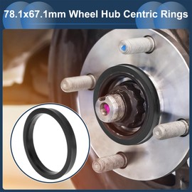 INFINAUTO 78.1mm to 67.1mm Car Wheel Hub Centric Rings Black Polycarbonate Wheels Center Shaft Shock Absorbing Hubrings 4 Pcs