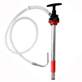 Manual Liquid Pump, Fluid Transfer Pump, Portable Oil Hand Pump for Fuel Removal, Push Suction Pump Extractor for 5 Gallon(20L) Bucket with 50 in Hose and Nozzle