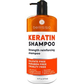Keratin Enriched Shampoo - Sulfate and Paraben Free - Anti Frizz Treatment for Women and Men  Professional Salon Grade Repair Formula with Silk...    