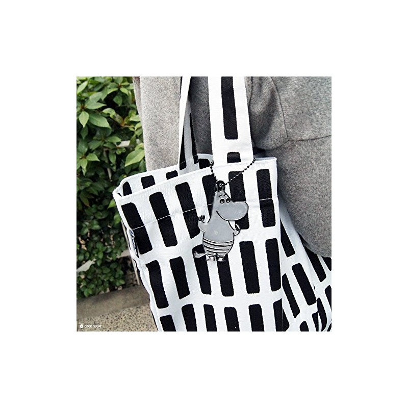 Glimmis Moomin Black BK Scandinavian Reflector Keychain Retroreflective Material