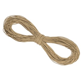 PATIKIL 109 Yards Elastic Cord Heavy Stretch String Rope 2mm Khaki for Crafting DIY Sewing Hook Straps Camping Tie Down Strap