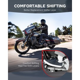Benlari Stainless Steel Shifter Lever Pegs, Heel Toe Shift Pegs Fit for Harley Touring Road Glide Road King Electra Glide Street Glide 1988-2024, Trike 2008-2024, FL Softail 1986-2017, Chrome