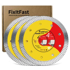 FixltFast Diamond Saw Blades 4 1/2 x 7/8 Inch with 5/8" and 4/5" Washer,4.5 Inch Tile Blade,Grinder Blades for Tile,Tile Cutting Disc, for Angle Grinder Cutting Tile Granite Marble(3-Pack)