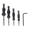 YIXISI 5 PCS Wood Carpentry Reamer Chamfer Countersink Drill Bit